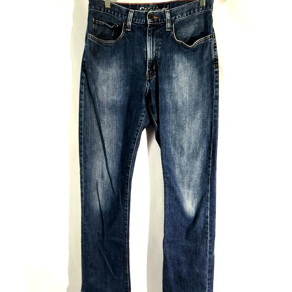 Eddie Bauer Relaxed Fit Straight Leg Jeans Size 32x32 Medium Wash Stretch - Picture 1 of 12